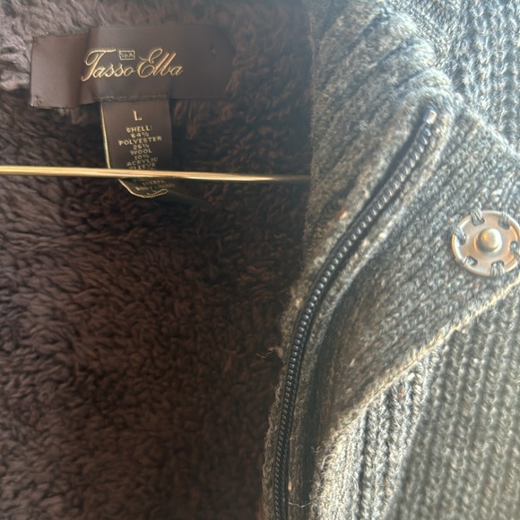 Tasso Elba gray sweater coat L - Picture 2 of 4